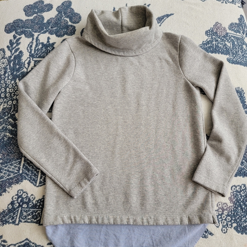 J. Crew Light Gray Cowl Neck Sweatshirt Size Xs - Picture 2 of 4